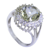 Lucia Modern Light Green Halo Ring with Gemstones